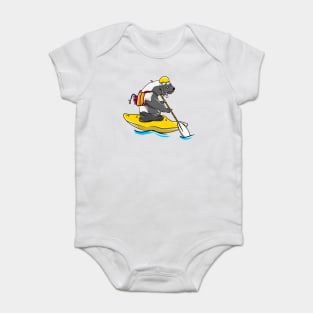 Honey badger in a kayak Baby Bodysuit